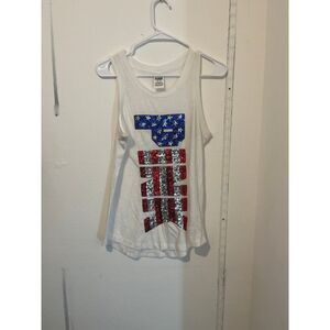 Pink xs bling tank top‎